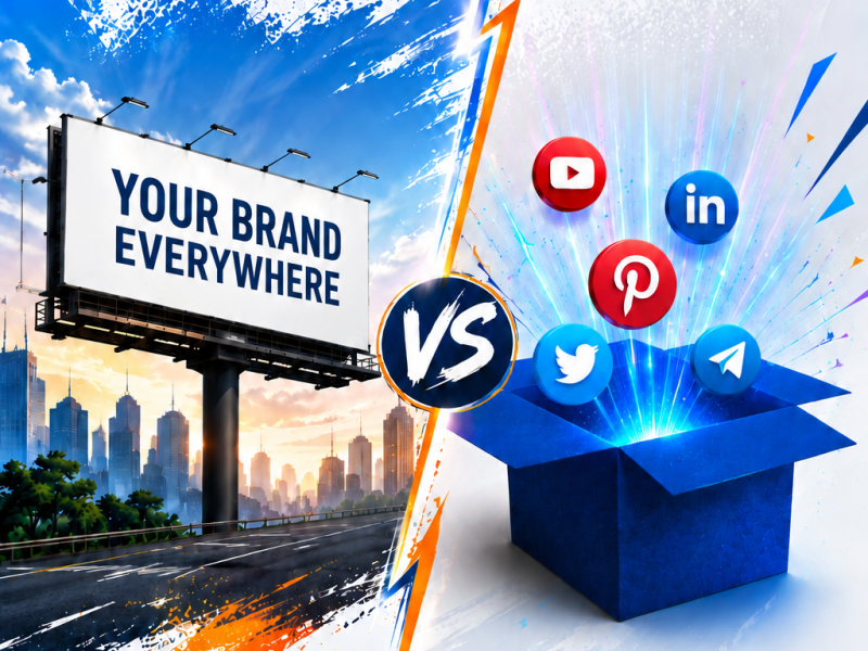 Billboard vs Social media Advertising
